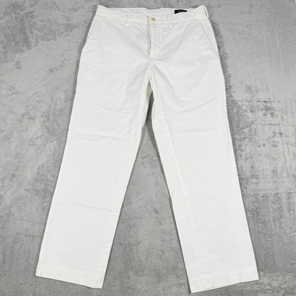 Polo Ralph Lauren Mens 34X30 Chino Pants White Classic Fit Cotton Twill